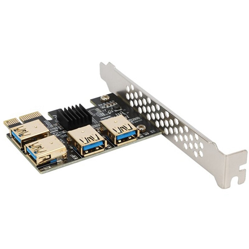 Pcie Card Riser 1 Tot 4 Usb 3.0 Adapter Card Multiplier Hub Pci Express Riser VER009S Plus Pcie Riser X1 om X16