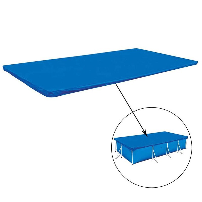 Rectangular Paddling Pool Cover Fits All Kinds of Swimming Pools, Rainproof Dust Cover for Inflatable Family Pool