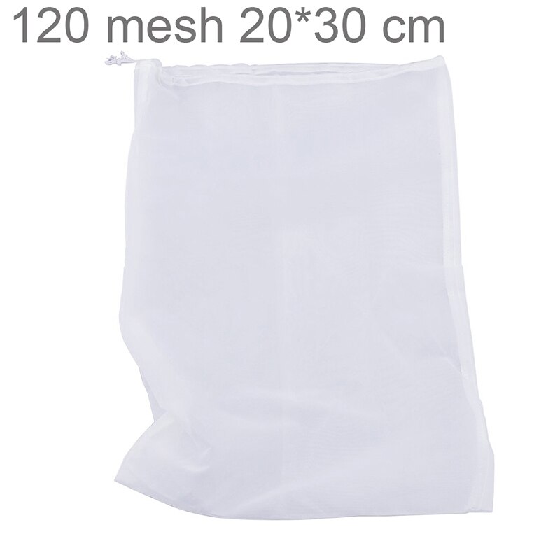 Ølbryggning vinfilterpose te nødder juice mælk nylon netto filterpose netfilter genanvendelig: B
