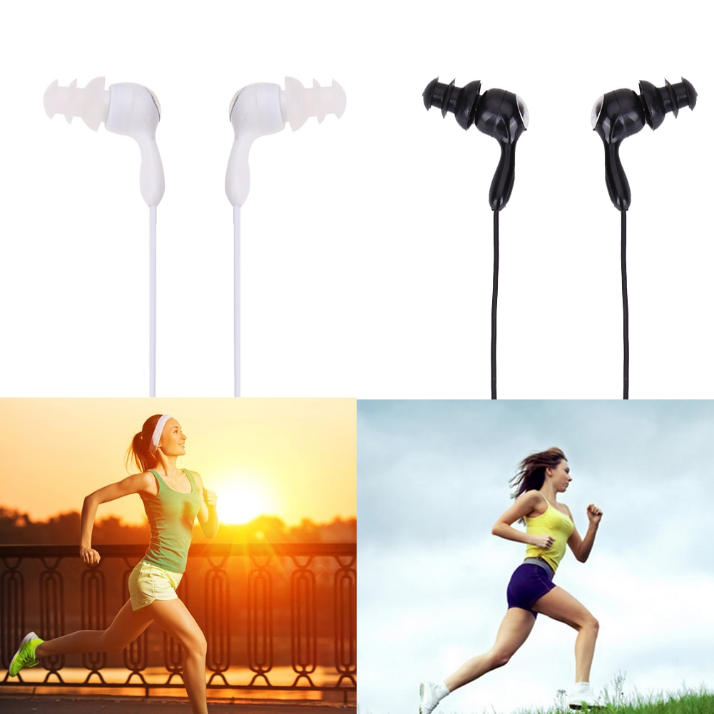 Fone de ouvido para natação esportivo, à prova d'água, 3.5mm, para iphone, mp3, corrida, natação, mola quente, sauna, spa, surf, caminhada