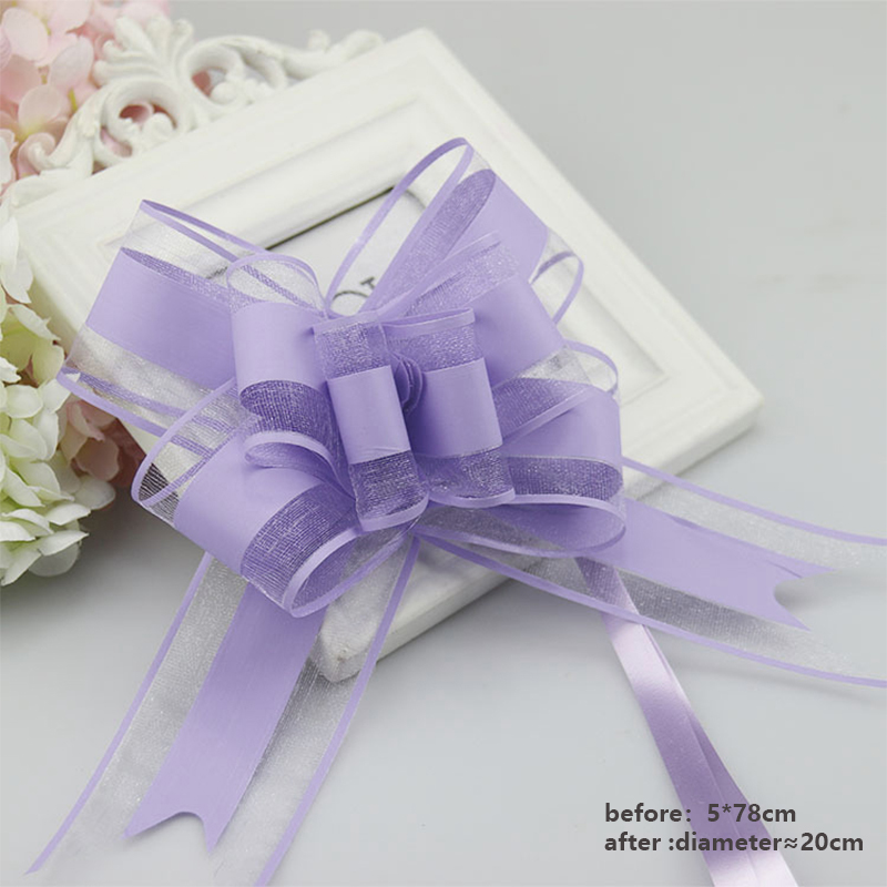 Cinta blanca para coche de boda, lazos para tirar, envoltura de , decoración para coche de boda, suministros para de cumpleaños, sillas Pew, decoración del hogar DIY