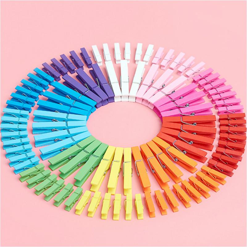 Clips de madera hechos en China, pinzas para fotos, pinza de ropa artesanal, decoración para la escuela y la Oficina, 25mm, 10 Uds.