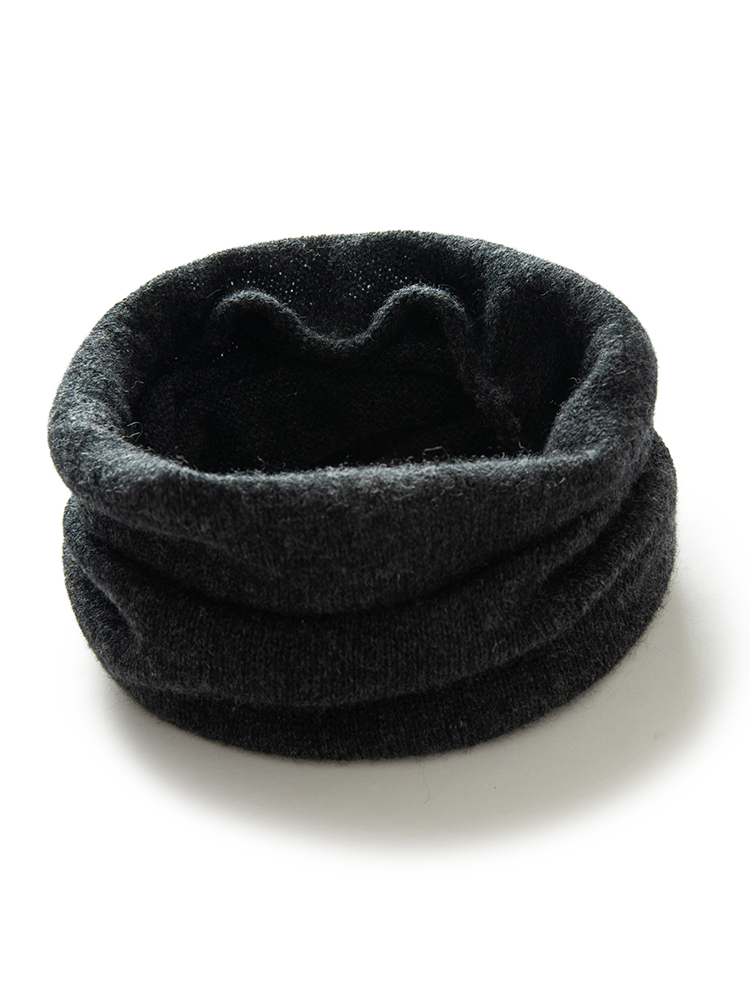 Women 100% Cashmere Bottom Price Tube Scarf Lightweight Neck Ring Warmer Cowl Collar Loop Female Soft Knitting Accessories Girls: Dark Grey
