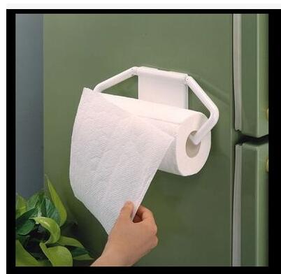 Multifunctionele Wall mounted Toiletrolhouder Keuken Papieren Handdoek Opbergdoos Plastic Wrap Roll Rack Badkamer Accessoires: Bordeauxrood