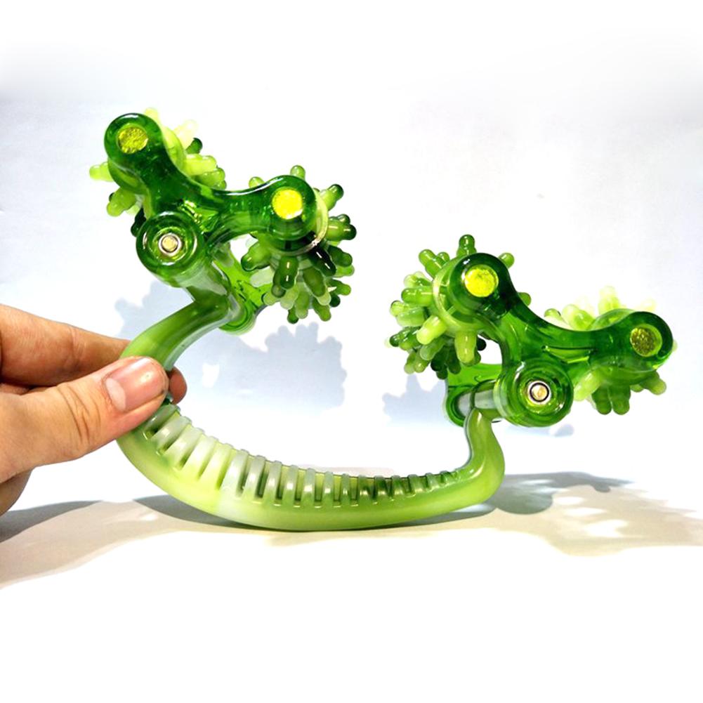 Muscle Roller Handle 4 Wheels Muscle Massage Roller Manual Deep Tissue Massage Roller For Muscle Soreness Back Recovery