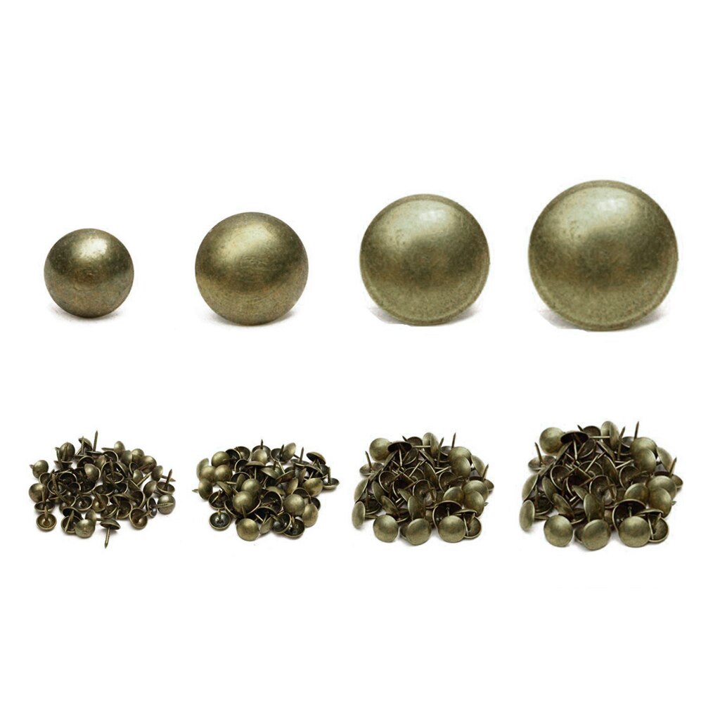 100PCS Push Pins Round Headed Thumb Tacks for Cork Boards, Maps, Slipcover Rug Solid Brass: 10X10mm
