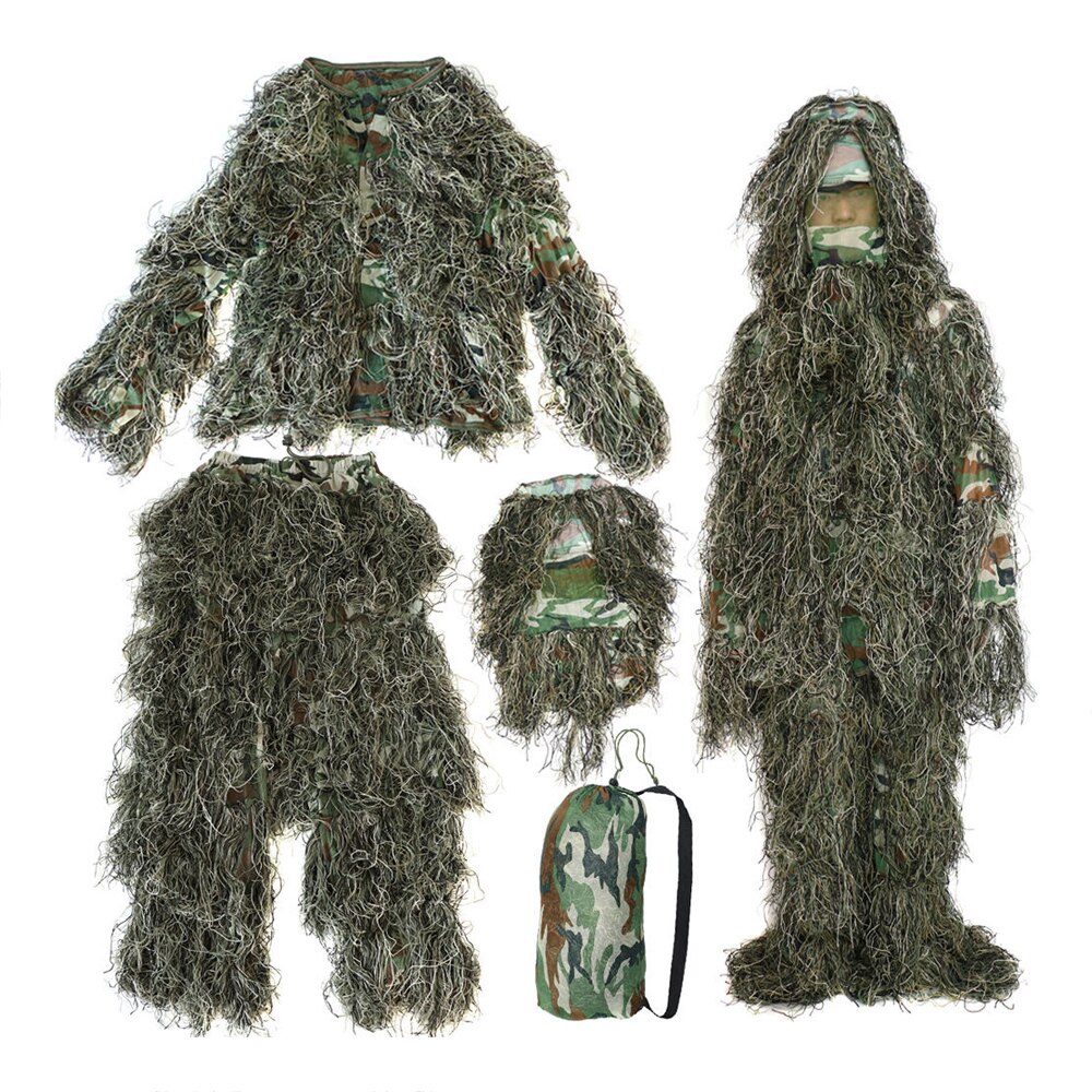 5 stück Neue Ghillie Anzug Camo Wald Tarnung Wald Jagd 3D