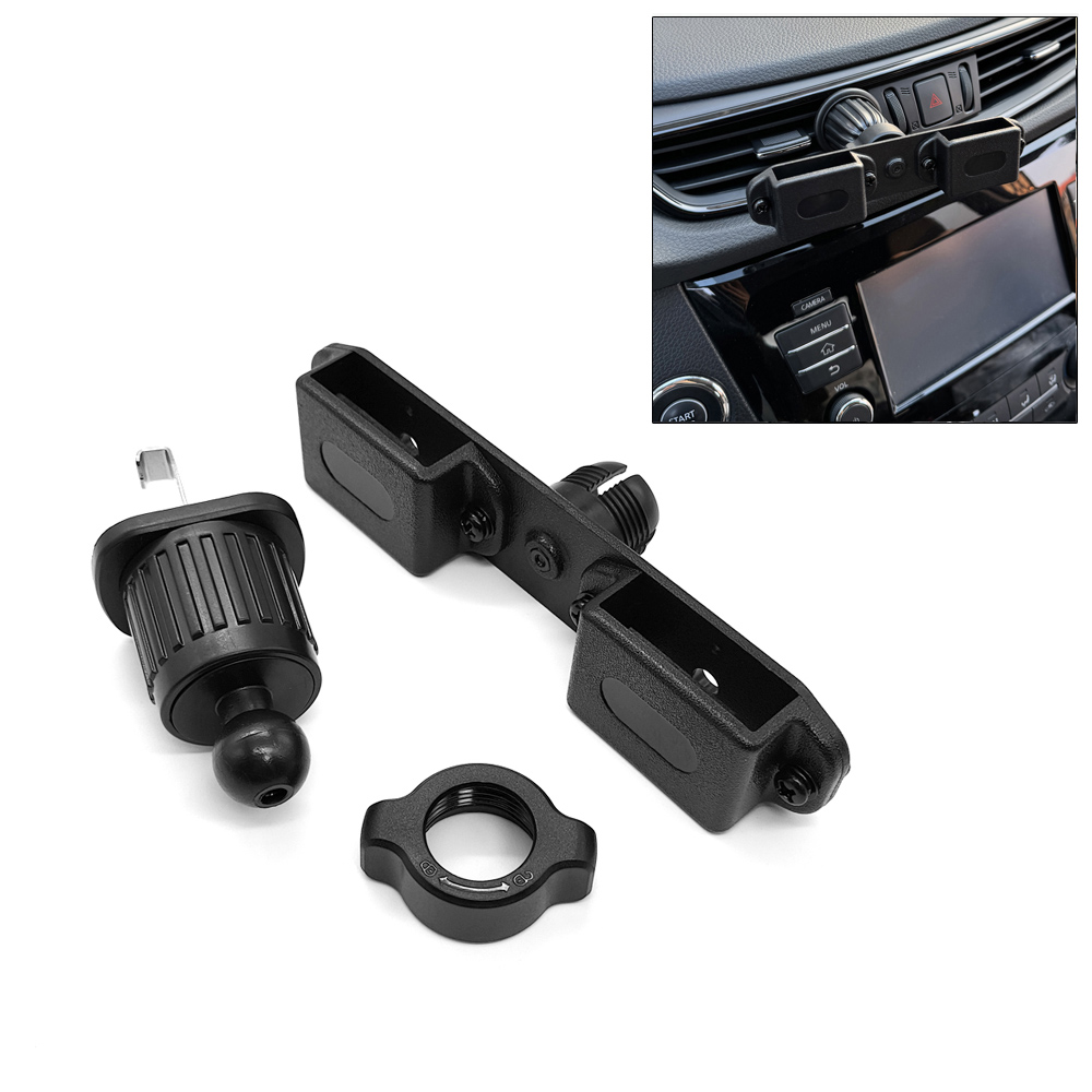Soporte para Walkie Talkies Dual para coche, soporte en el tablero para Walkie Talkie, soporte de succión para soporte de montaje de Radio bidireccional: Blanco