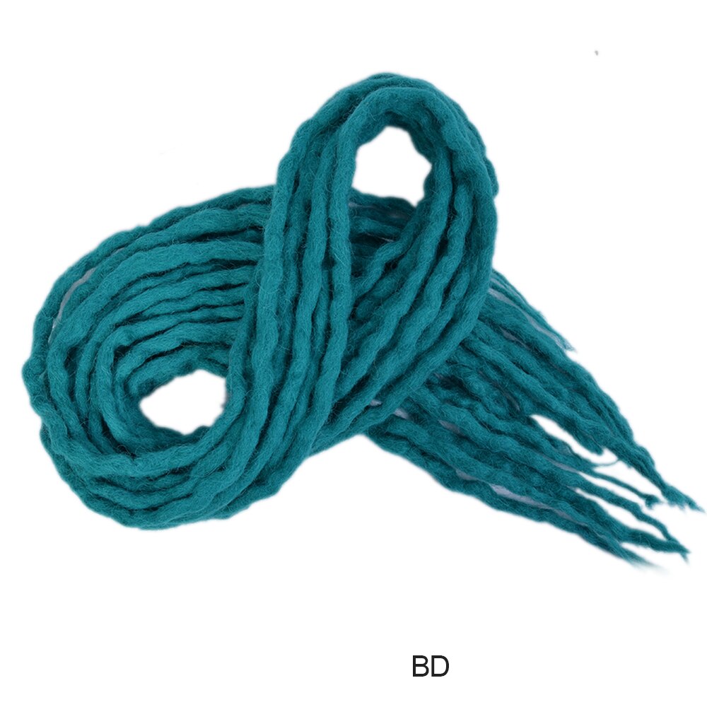 Syntetiske dreadlocks hæklet hår blødt uld dread locs håndlavet fletning hårextensions til afro kvinder mænd hiphop stil