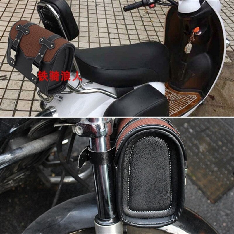 Retro Motorcycle Tail Tool Bag Chopper Motorbike Saddlebag Universal Scooter Accessories Moto Saddlebag Simple Installation