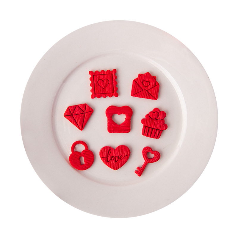 Serie di san Valentino Amore Argilla polimerica Formine per orecchini Stampo Regalo per festa di nozze Orecchini fai da te Ciondolo per gioielli Stampi per fustelle