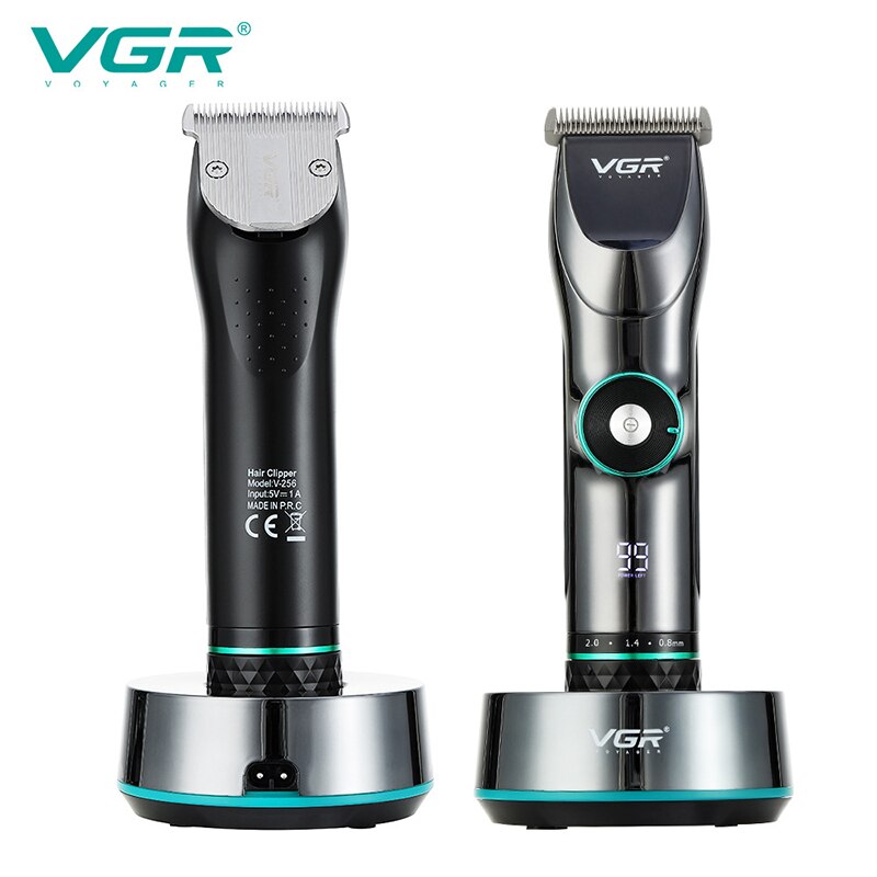 Vgr Tondeuse Professionele Digitale Display 256 Variabele Snelheid Fine-Tuning Tondeuse Voor Mannen Kapper Clipper