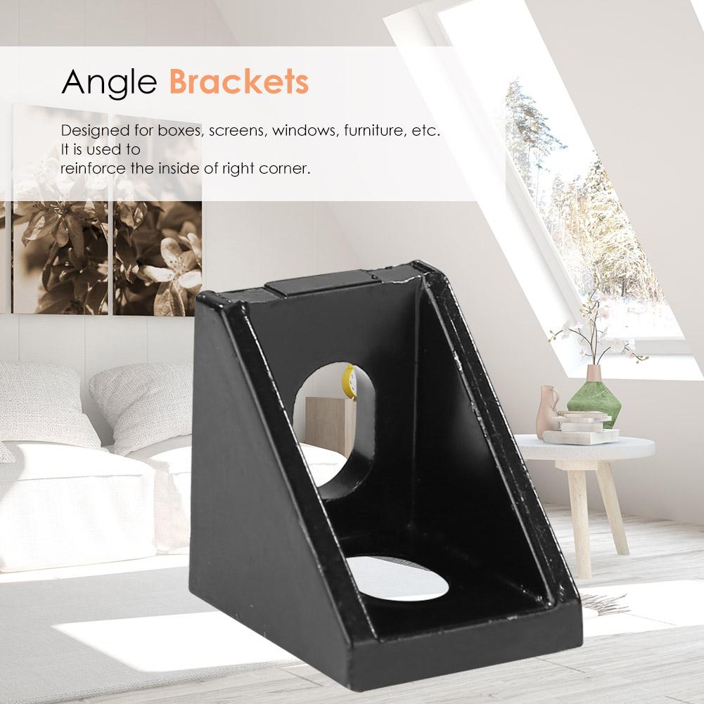 10pcs Aluminium Practical Corner Joint Fastening Right Angle Brackets Fittings Right Angle Connecting Fittings Screens Windows