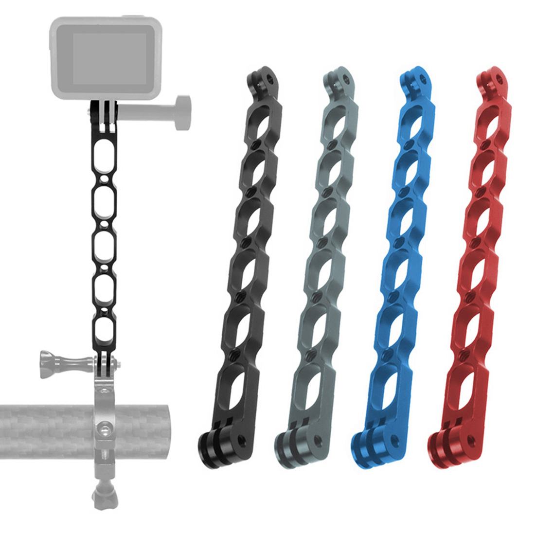 Bras d&#39;extension pour Support de casque, rallonge de 1/4 trous, poignée pour Insta360 One x2, caméra d&#39;action pour Gopro
