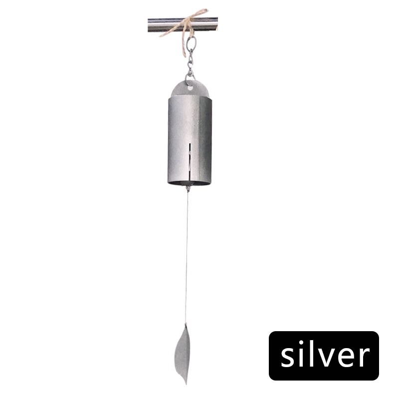 Carillón de viento para jardín, campanas de viento colgantes para exteriores, Feng Shui, campana de viento japonesa, granja rústica, decoración para habitación de niños, 2022: Plata / 9x9x60cm
