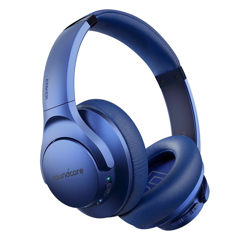 Anker Soundcore Leven Q20 Hybrid Active Noise Cancelling Hoofdtelefoon, Draadloze Over Ear Bluetooth Hoofdtelefoon: Blue
