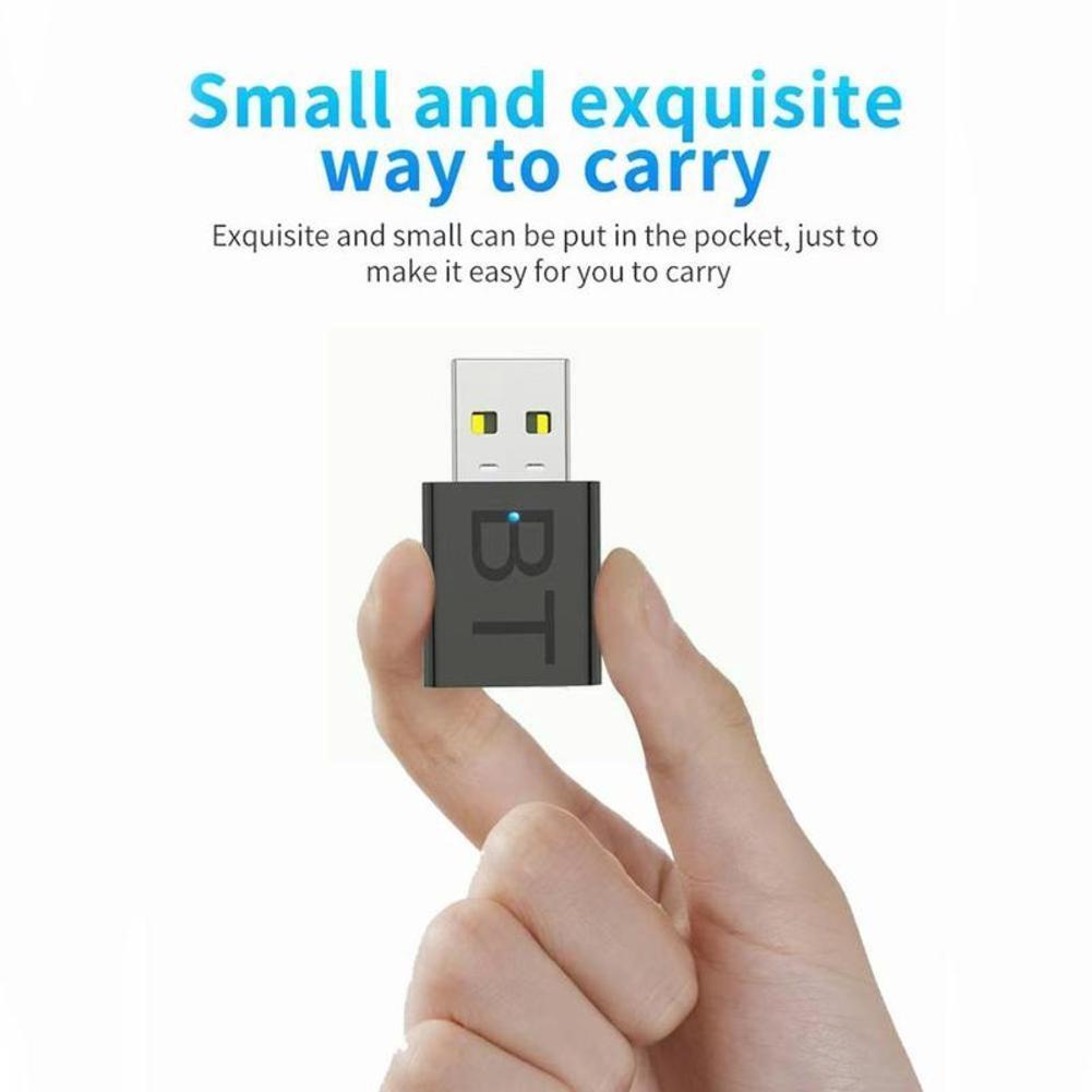 Usb-funk-bluetooth- 5.0 -sender-empfänger-adapter für musiklautsprecher und 3.5mm aux-anschlüsse, autoradio-aux-audioadapter für tv/pc/auto ( o0 v 2)