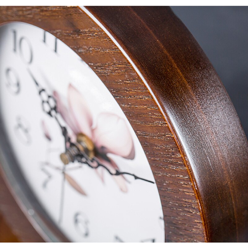 LIVING ROOM EUROPEAN WOOD TABLE CLOCK HOME DECORATION MUTE MODERN LIVING ROOM BEDROOM DESK CLOCK OFFICE DESKTOP CLOCK