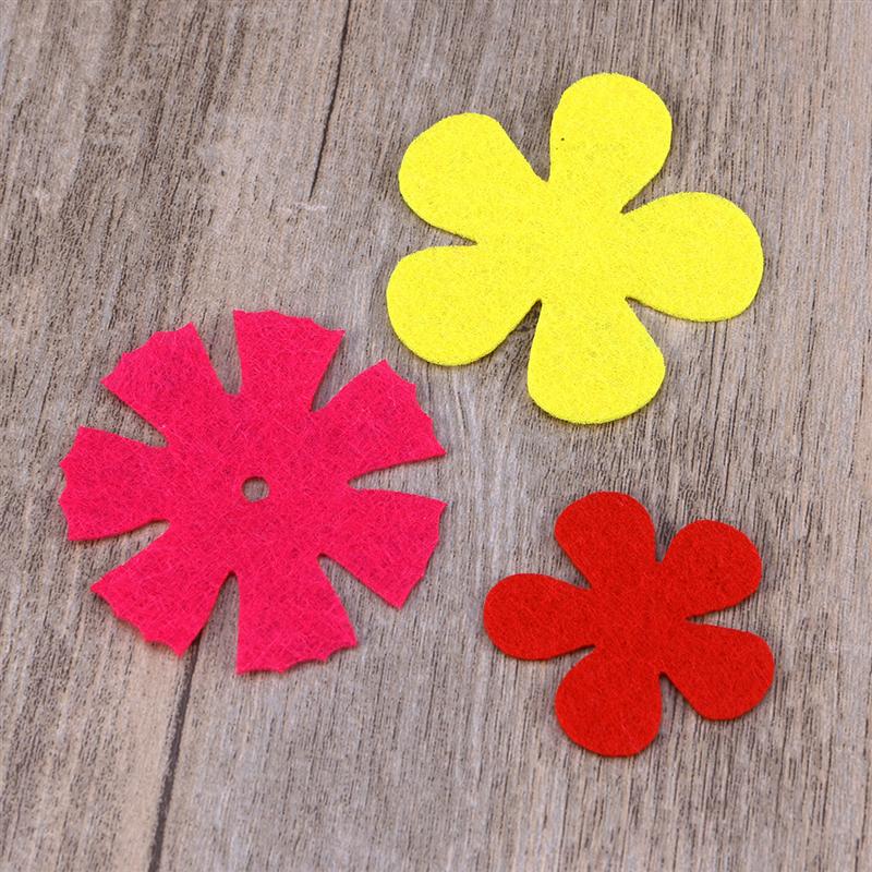 150pcs Felt Flowers Fabric Flower Embellishments For DIY Crafts Sewing Handcraft (Random Style)