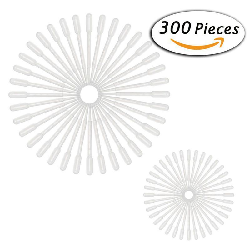 300 Pcs 3ML and 0.2ML Plastic Transfer Pipettes Dropper for Essential Oils