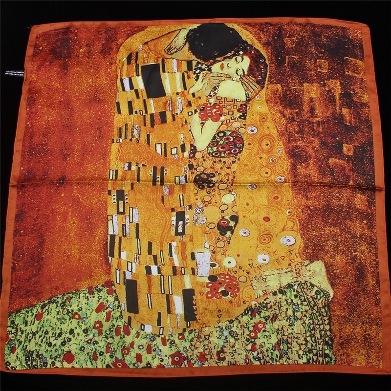 Van Gogh Oil Painting Square Scarves Silk Scarf Bandanna Women Scarf Head Neck Tie Band Neckerchief