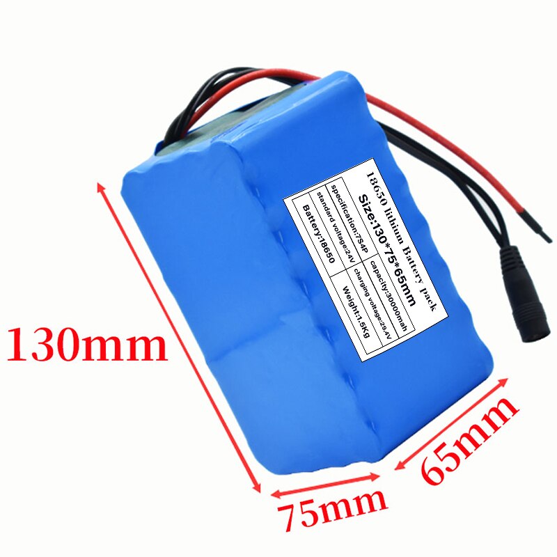 29.4V 30Ah high power 7S4P 18650 Lithium Battery pack with BMS 29.4V Electric bicycle electric car+29.4V2A charger