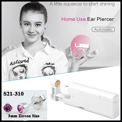 2 pièces oreille clou pistolet jetable aseptique ménage oreille Piercing pistolet Portable oreille Piercing pistolet groupe stérilisé oreille Piercing unité: S21-310