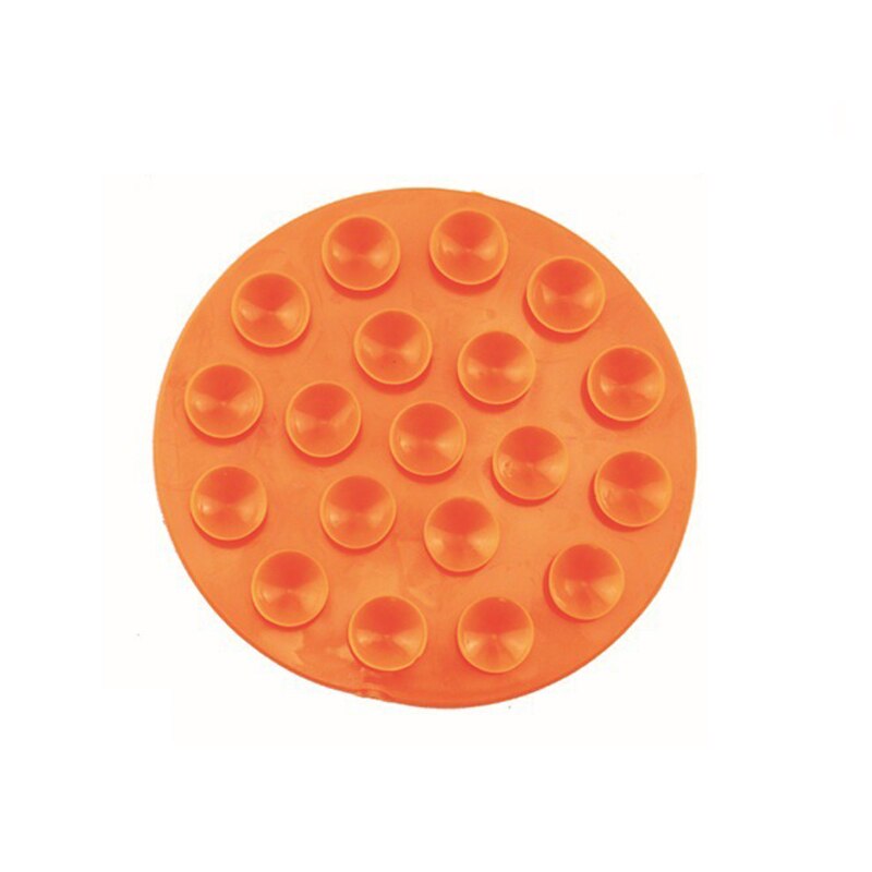 1 stk baby sugekop dækkeserviet ensfarvet silikone babyskål dækkeserviet skridsikker dobbeltsidet faste puder baby servise dækkeserviet: Orange