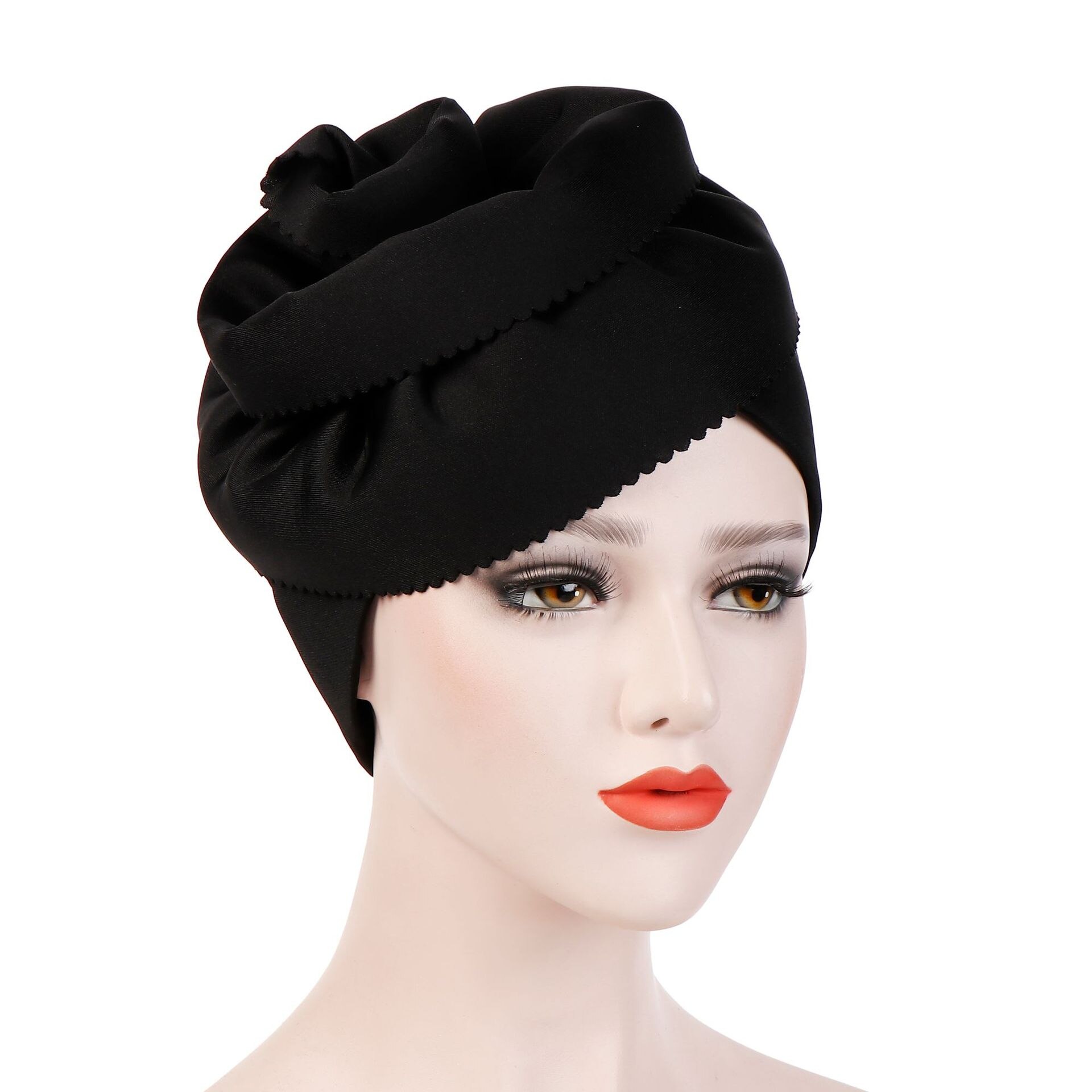 Luxury Cotton Turban Headwrap Women Muslim dress Hijab Hair Accessories Caps hijabs: 1
