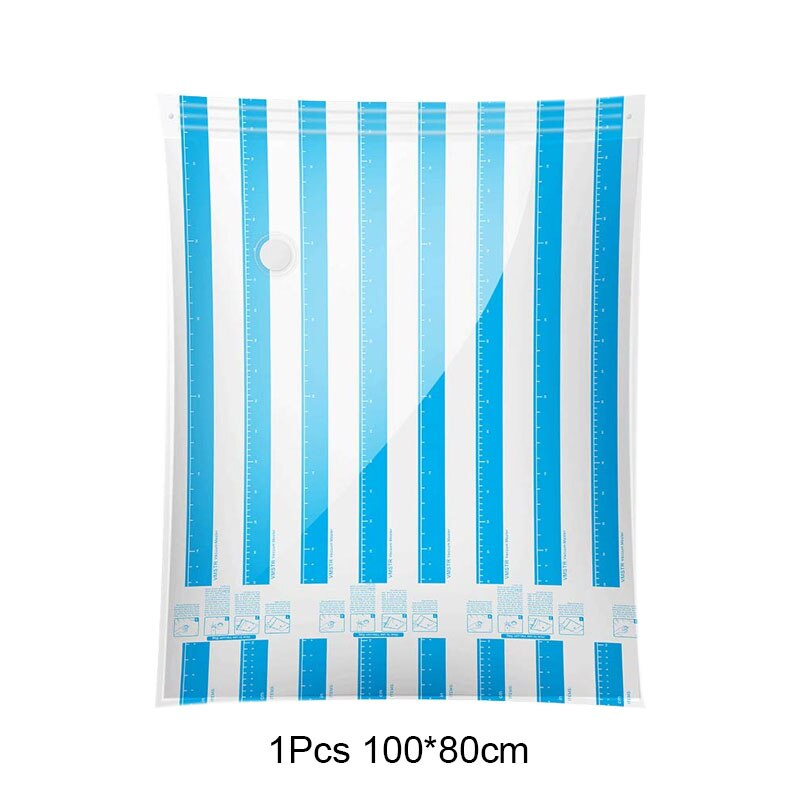 Vakuum Lagerung Taschen für Kleidung Decken Kissen Raum Sparer Größe extra Starke Vakuum Verpackung 60x40cm 70x50cm 80x60cm 100x80cm: 1Stck 100X80CM