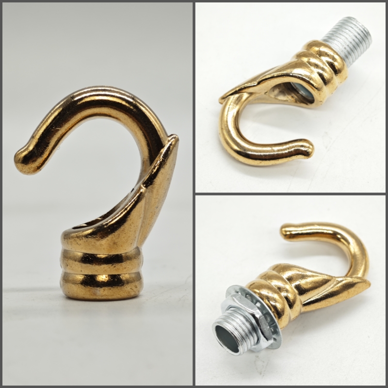 6 teile/los Tragende haken öffnung haken lampe zubehör haken esszimmer kran bar anhänger lampe M10 lampe DIY zubehör: Gold / 2G7