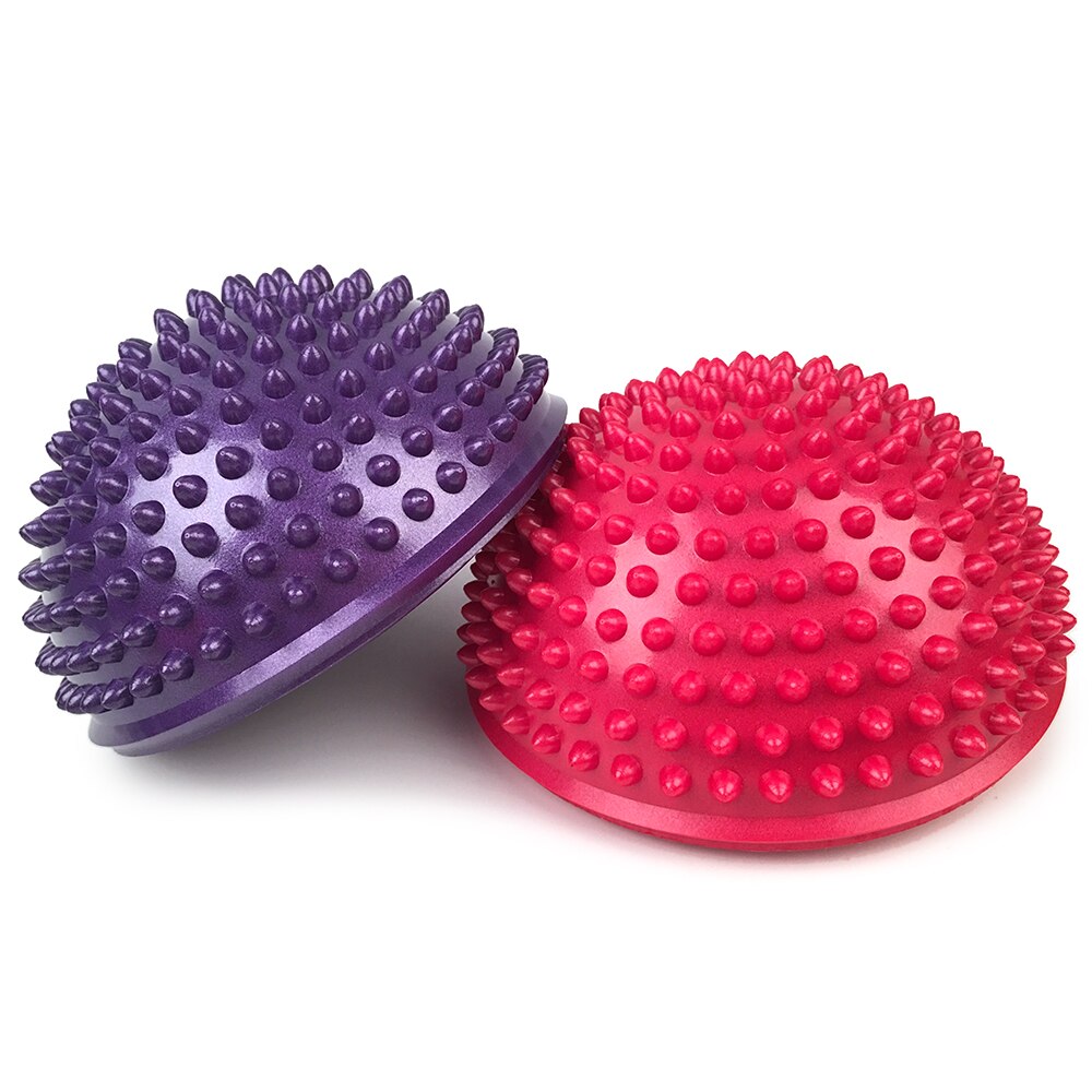 Inflatable half ball Yoga Foot Massage Ball 16CM Massage Balance Pods Body Rolling Foot Wake Spiky Point for Gym Fitness Pilates