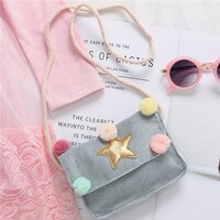 Cute Children Small Coin Purse With Star Ball Kids Corduroy Single Shoulder Bag Girls Mini Card Holder Key Wallet Change Purse