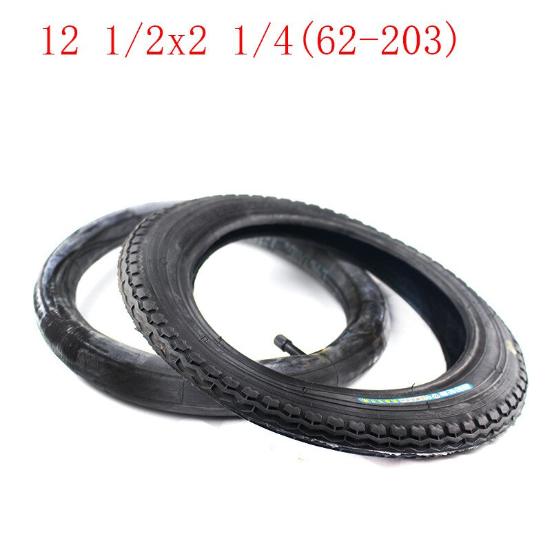 Plus récent 12 pouces tube pneu 12 1/2*2 1/4 (62-203) pneu pour de nombreux Scooters électriques à gaz pour ST1201 ST1202 e-bike 12 1/2x2 1/4: inner and outer tire