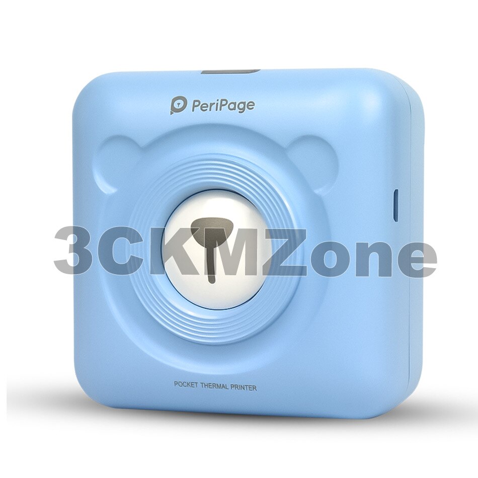 Portable Bluetooth Photo Picture Printer 58mm Mini Wireless Connection Pocket Peripage Printer For Children Kids Christmas: Blue