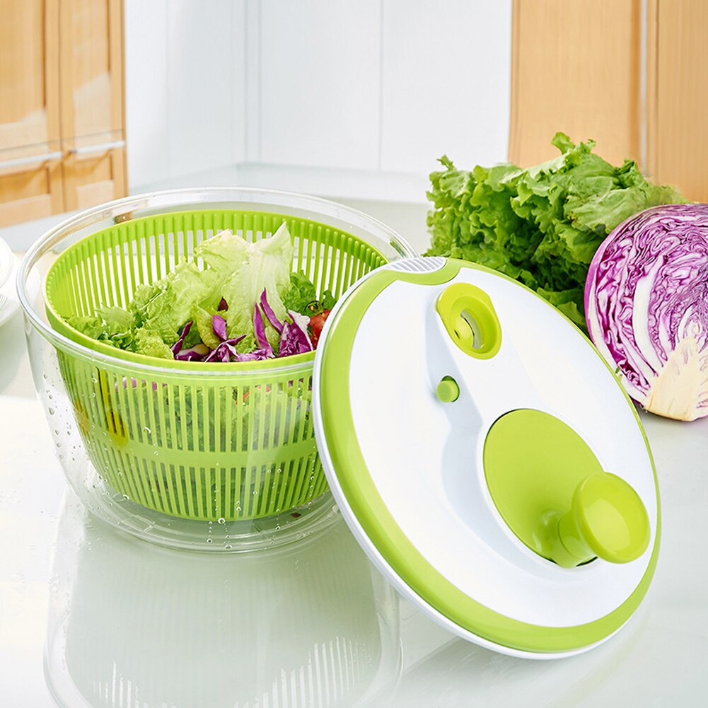 Household Veggie Vegetables Dryer Multi-use Washer Salad Spinner Storage Drying Machine Colander Manual Basket Fruits Dehydrator