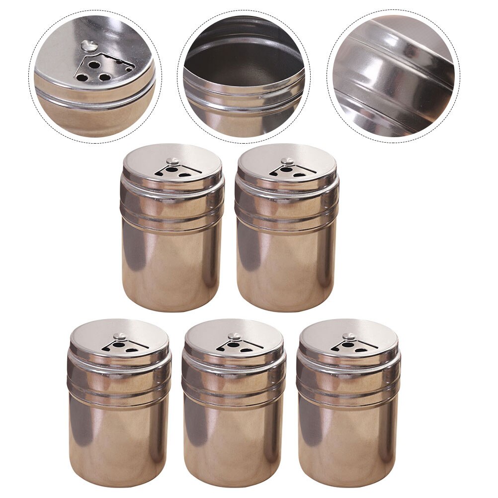 Draagbare RVS Spice Shaker Kruidendispenser - 6 Pc Set met Roterende Deksels en Reistas| Spice Jars - Zout en Peper Shakers - Droge Kruidenthee Condiment Dispenser |Camping|Wandelen |BBQ Draagbare RVS Spice Shaker Kruidendispenser - 6 Pc Set met Roterende Deksels en Reistas| Spice Jars - Zout en Peper Shakers - Droge Kruidenthee Condiment Dispenser |Camping|Wandelen |BBQ