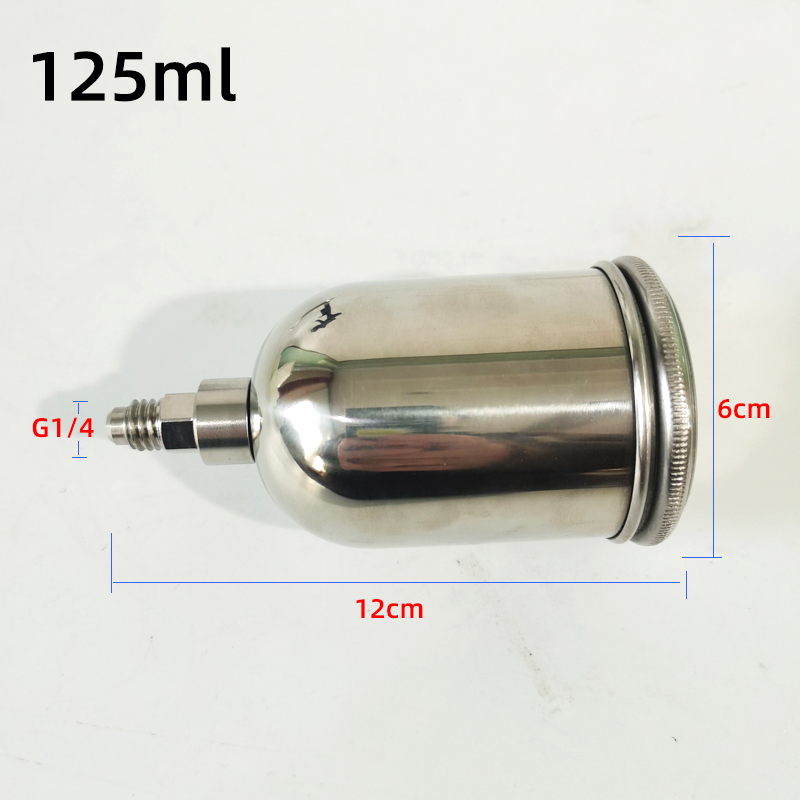 Suitable For Devilbiss Small Spray Gun Pot 125ml Stainless Steel Car Touch Up Paint Spray Gun Accessories: Default Title