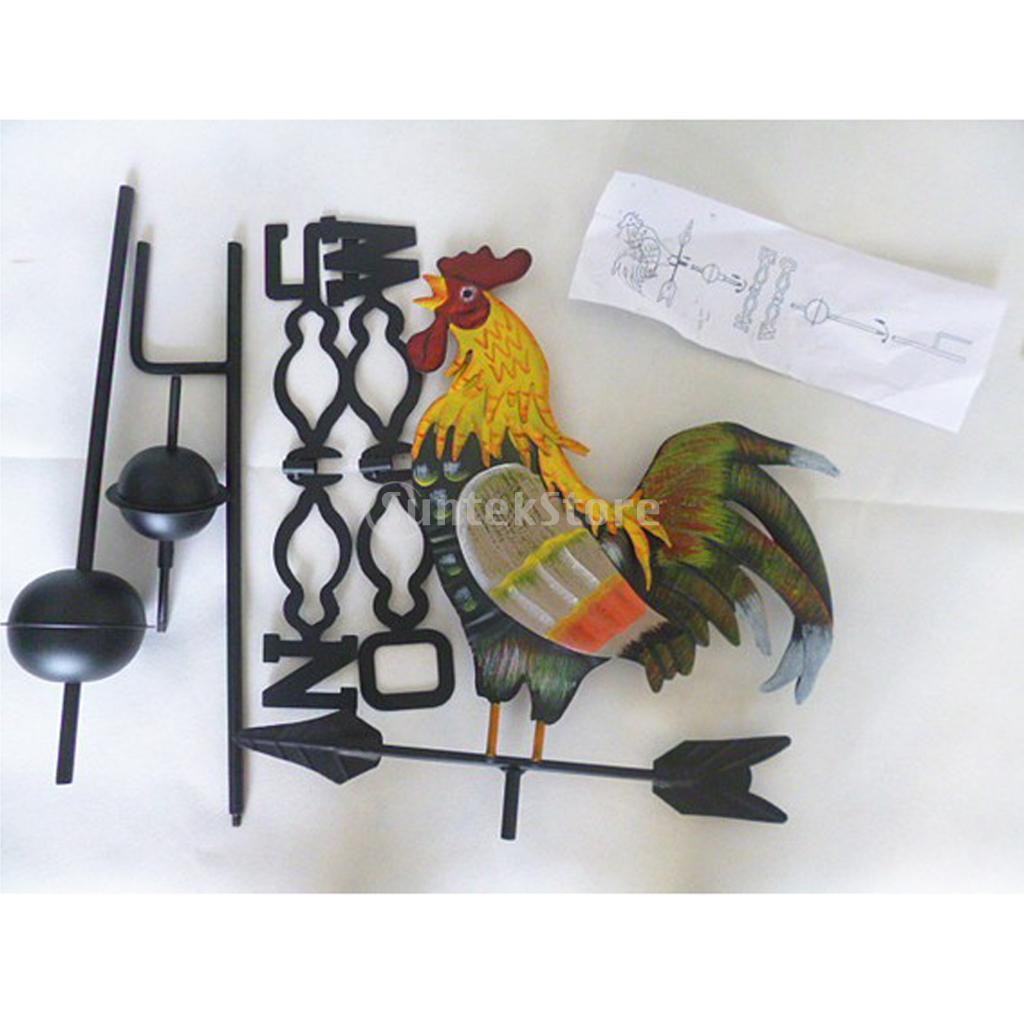 Girouette métal Vintage coq-47 ''fonte coq jardin girouette vent vitesse Spinner indicateur de Direction ornement