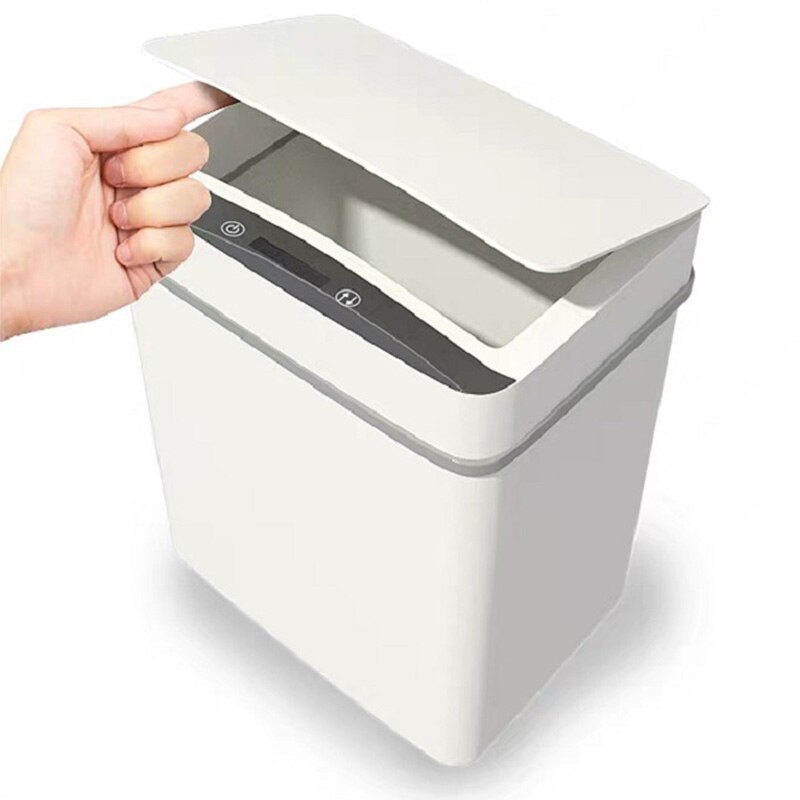 15L Automatic Pressless Smart Infrared Motion Sensor Rubbish Waste Bin Kitchen Trash Can Garbage Bins for Home Room Kitchen Car