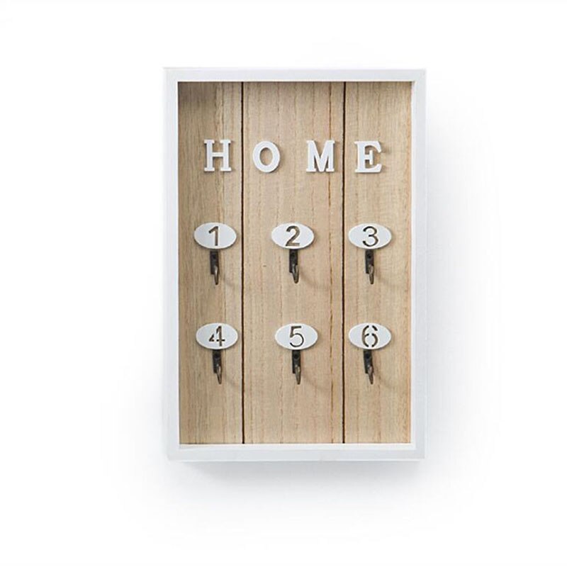Foyer Key Storage Box Restaurant Milk Tea Shop Wall Storage Rack Decoration Wall Hangings Home Decoration Key Rack: wood