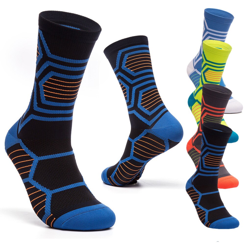 1 Pair Unisex Cycling Socks Breathable Shock Absorption Toe Protective for Sports