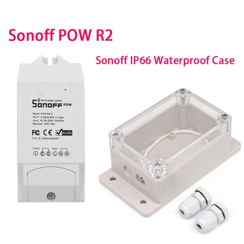 SONOFF POW R2 15A 3500W Wifi Switch Controller Real Time Power Consumption Monitor Measurement For Smart Home Automation: Bundle3