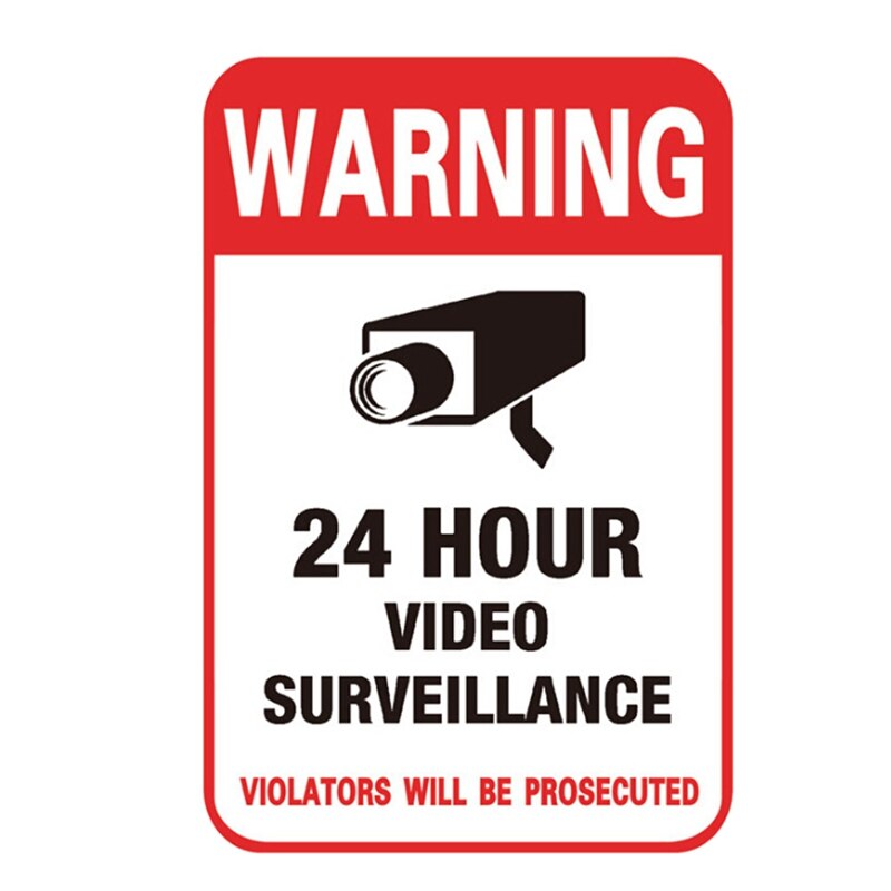 Waterproof Zonnebrandcrème Thuis Cctv Video Surveillance Security Camera Alarm Sticker Waarschuwingsticker Signs 5 Stks/partij