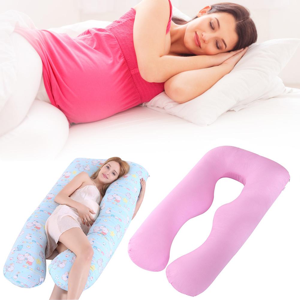 Almohada premamá, funda de almohada de maternidad, fundas de almohada para embarazadas, 100% para dormir en la cama, cojín para dormir en forma de U de algodón
