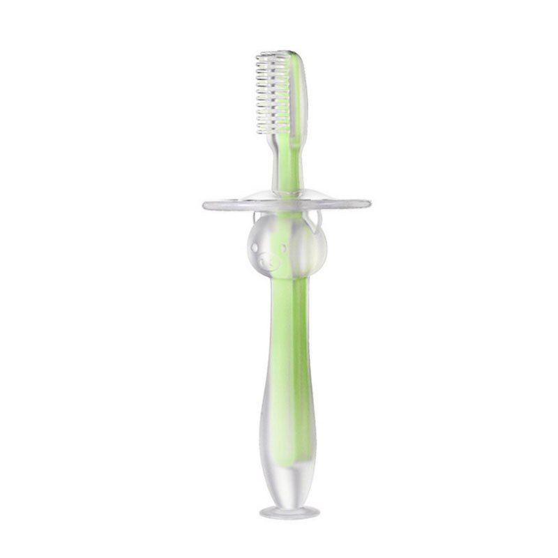 Spazzolino da denti per bambini in Silicone morbido spazzolino da denti per bambini cura orale dentale spazzolino da denti per bambini spazzolino da denti per bambini articoli per bambini: Green