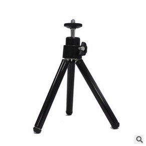 Two Sections Desktop Mobile Phone Bracket Mini Tripod Camera: Black and White with Pattern