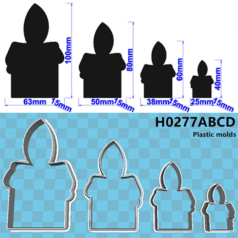 Cartoon Blessing,Oil Lamp Candle Handbell Coffin Cross,Plastic Molds,Cake Fondant Tools,Cookie Sushi and Fruits Cutters