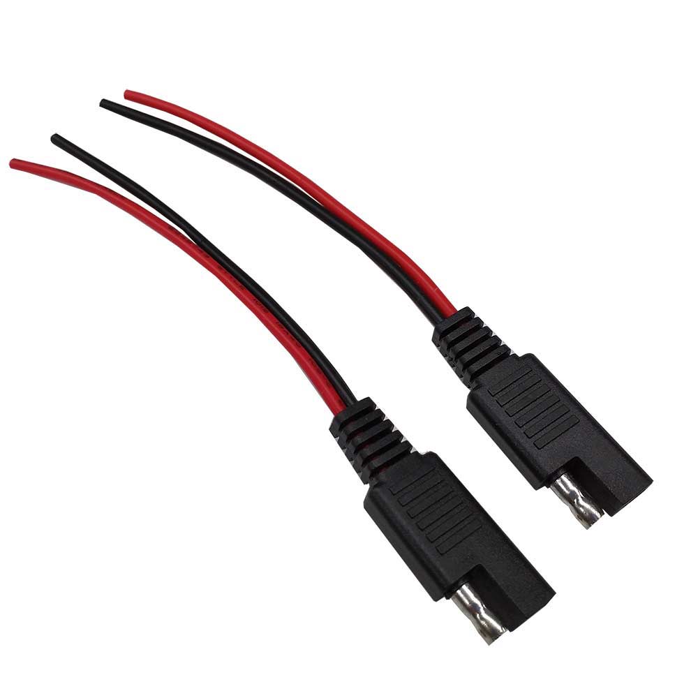 Cable de extensión automotriz, conector SAE Power, 18AWG, 10CM, para batería Solar, buena , 2 unids/set por juego