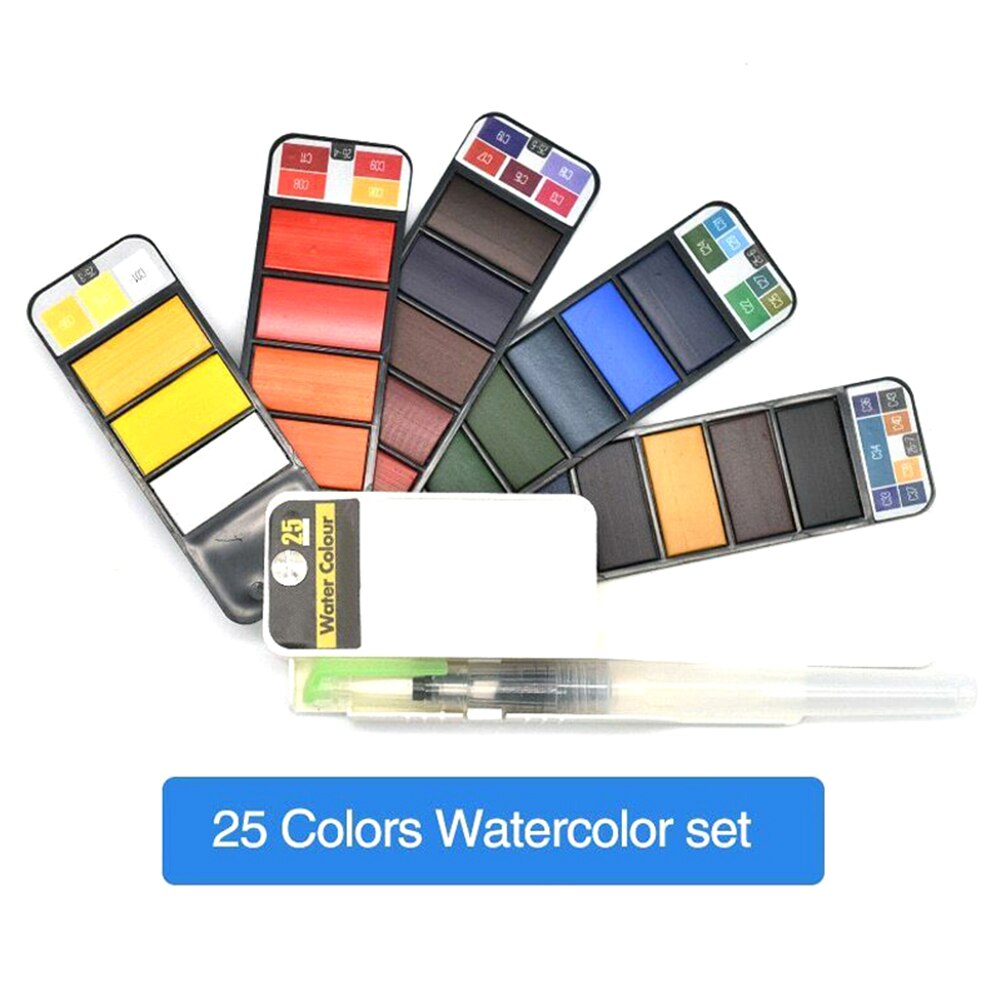 1 Set Portable Watercolor Kits 18/25/33/42 Colors ... – Grandado